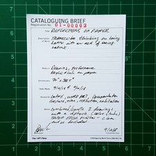 R. Galvan Cataloging Brief, Series 01 ink on paper