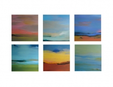 Rita Shapiro Multiple Panel Paintings Oil on 6 Panels
