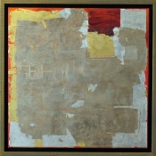Rita Shapiro Gold Leaf Oil with Gold Leaf on Canvas