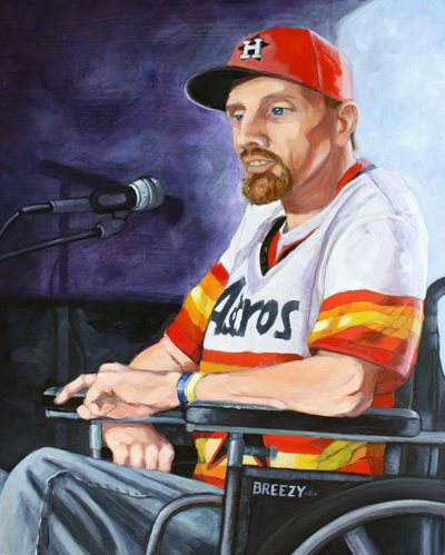 Tiger Preaching to the Congregation RACHEL MINDRUP Oil Portraits NF1 Oil on Canvas