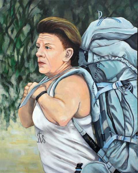 Jen Backpacking the Countryside RACHEL MINDRUP Oil Portraits NF1 (United States) Oil on Canvas