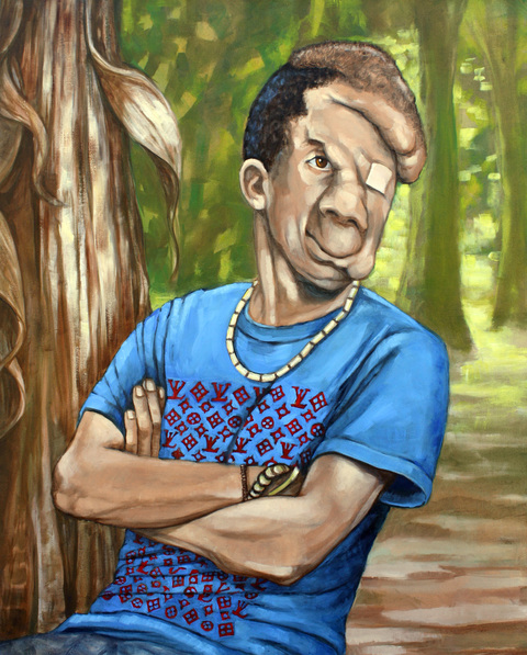 Júlio Enjoying the Afternoon RACHEL MINDRUP Oil Portraits NF1 (Worldwide) Oil on Canvas