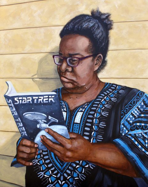 April Embracing Star Trek RACHEL MINDRUP Oil Portraits NF1 (United States) Oil on Canvas