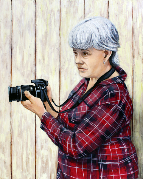 Donna Capturing the Scene RACHEL MINDRUP Oil Portraits NF1 (United States) Oil on Canvas