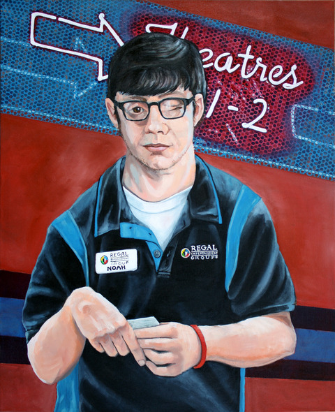 Noah Taking Tickets RACHEL MINDRUP Oil Portraits NF1 (United States) Oil on Canvas