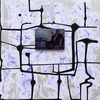  Past work archives-original Ink on aluminum panel, with attached digital image on aluminum