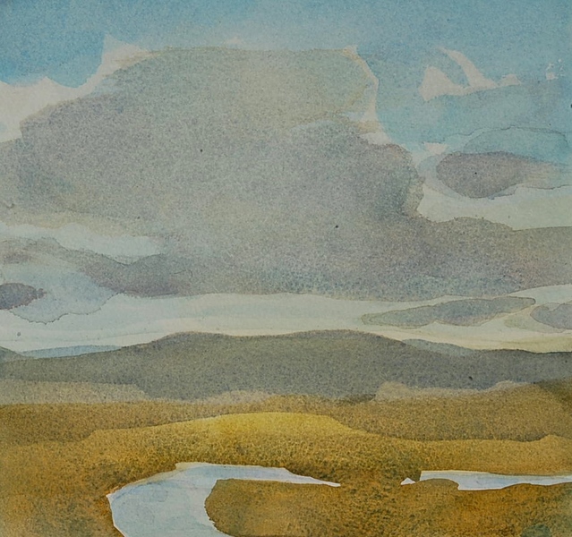 Robert Dorlac Prairie Ponds and Sloughs watercolor