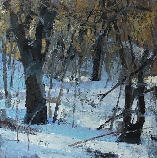 Robert Dorlac Winter Paintings oil/canvas panel