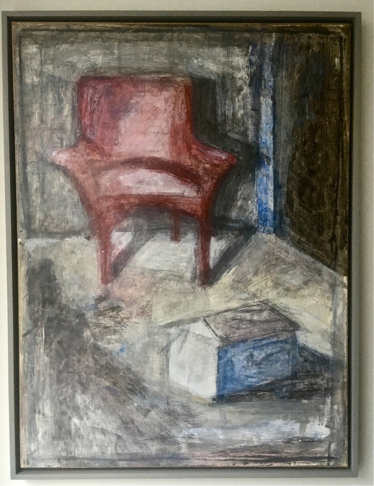 Robert G. Edelman        Art Consultant/Writer/Independent Curator     Interiors 90's Acrylic on paper, mounted on linen