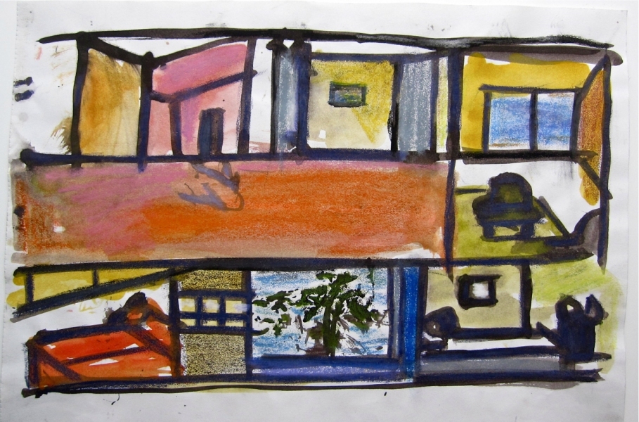 Robert G. Edelman        Art Consultant/Writer/Independent Curator     Interiors  ink, charcoal, watercolor, pastel on paper