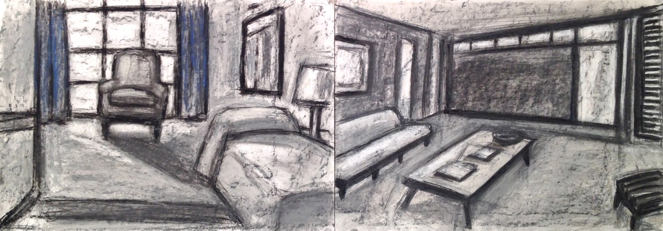 Robert G. Edelman        Art Consultant/Writer/Independent Curator     Interiors  Oilstick, charcoal, graphite and pastel on paper
