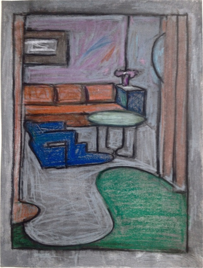 Robert G. Edelman        Art Consultant/Writer/Independent Curator     Interiors  Pastel, charcoal, graphite on paper