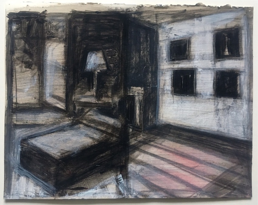 Robert G. Edelman        Art Consultant/Writer/Independent Curator     Interiors 90's Acrylic, graphite on paper