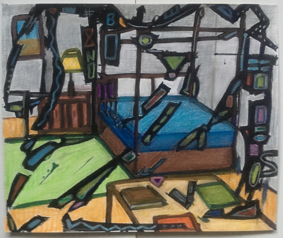Robert G. Edelman        Art Consultant/Writer/Independent Curator     Interiors  Ink, charcoal, pastel, pencil on paper