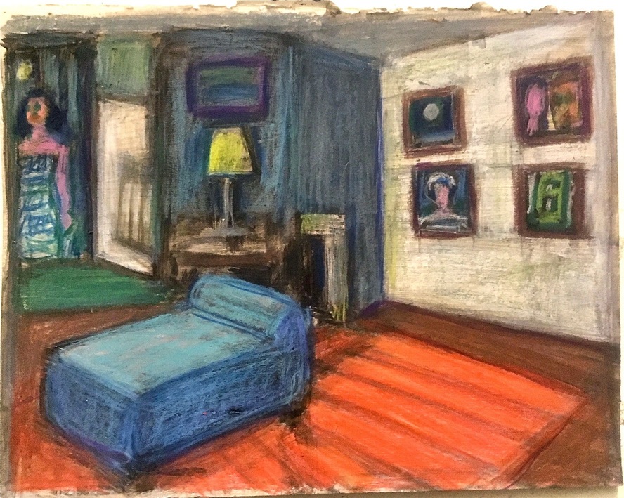 Robert G. Edelman        Art Consultant/Writer/Independent Curator     Interiors  Pastel, ink, charcoal on paper