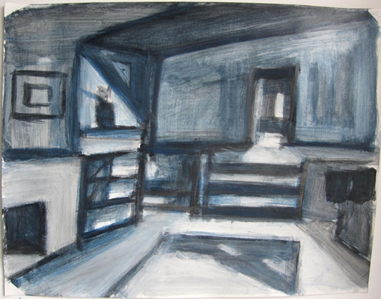 Robert G. Edelman        Art Consultant/Writer/Independent Curator     Interiors  ink, acrylic and graphite on paper