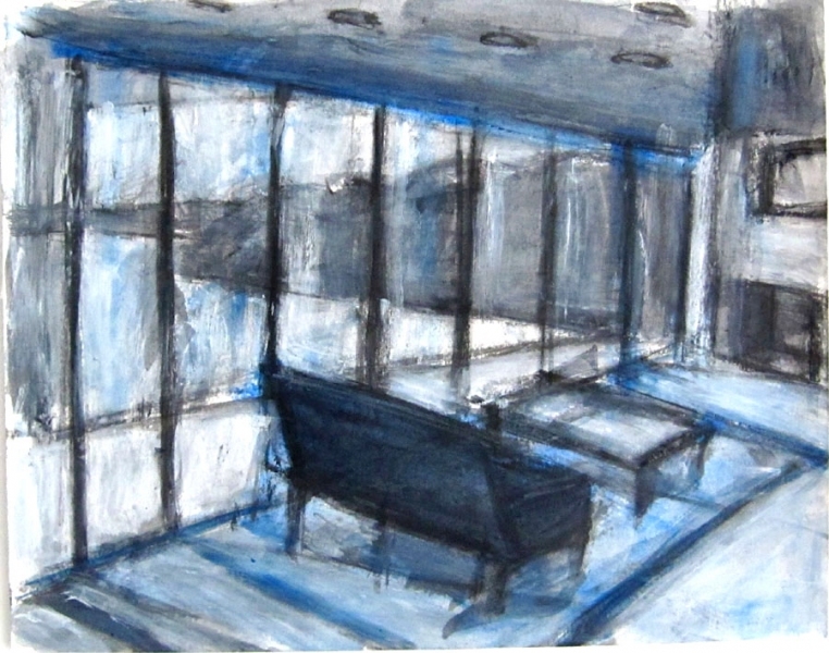 Robert G. Edelman        Art Consultant/Writer/Independent Curator     Interiors  Acrylic on paper