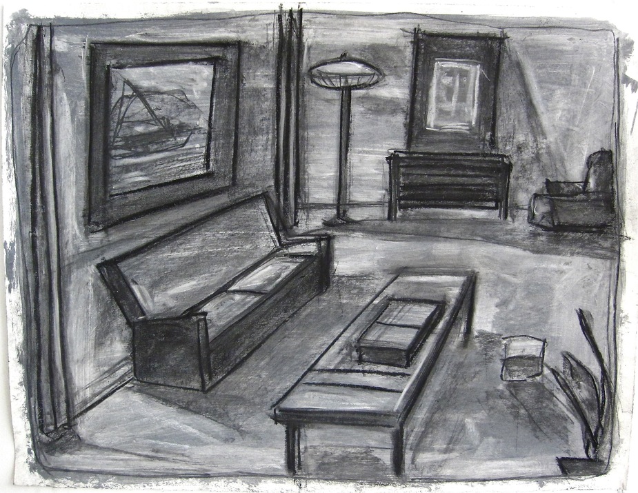 Robert G. Edelman        Art Consultant/Writer/Independent Curator     Interiors  Acrylic, charcoal, pastel and graphite on paper