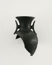 ROBERT PETERSEN 1980's ceramic vase and powdered pigment