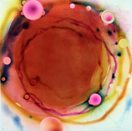 Rosemarie Fiore Studio Solo Exhibition and Performance color smoke firework residue on paper
