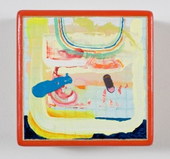  Painting Oil on ceramic mounted on a cherry panel