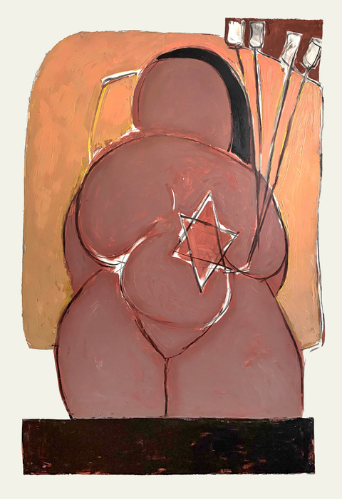 Ruth Mordecai "Blessings" Exhibition at Cosmos Gallery 2026 Acrylic, oil and collage on paper
