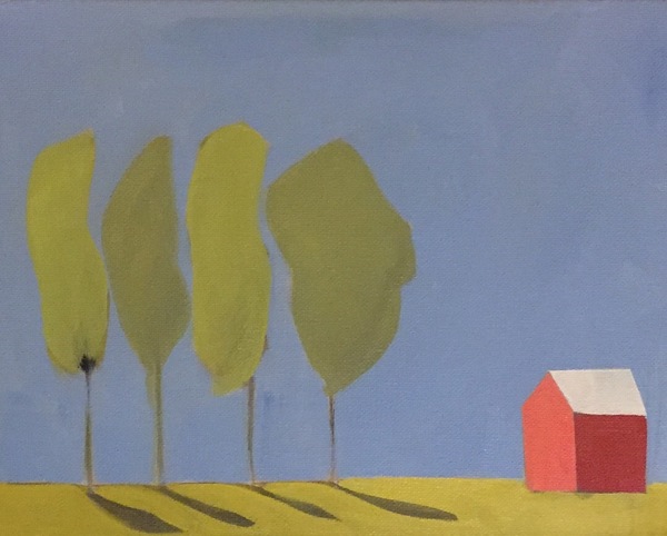 Four Trees and One Barn