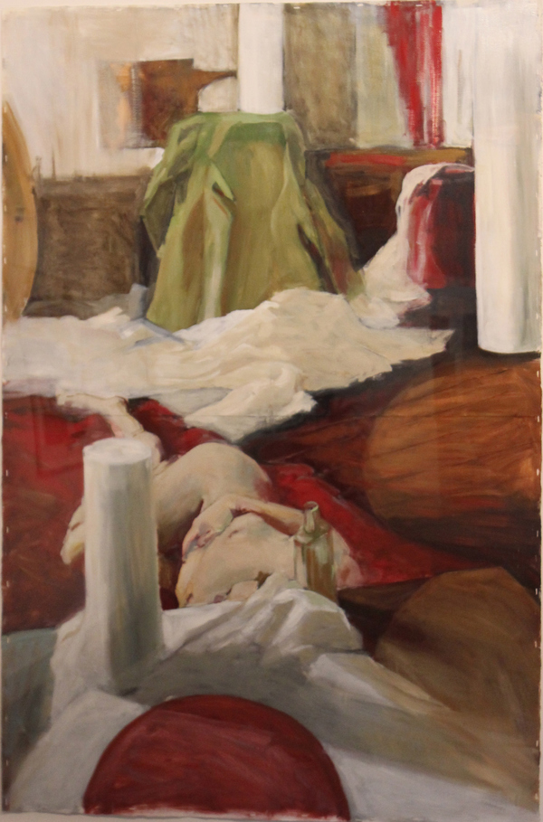 Sally Bradley Figures Oil on Paper