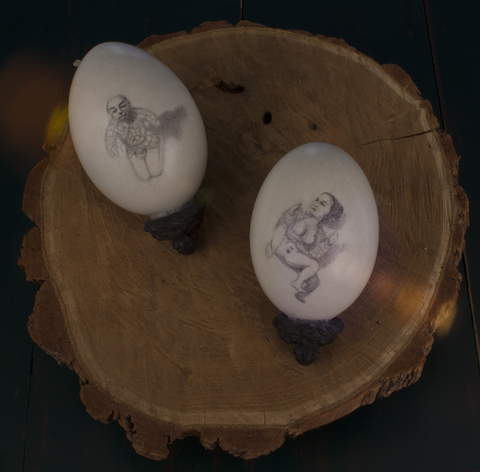  Love & Sex Eggs Rhea egg and tree ring.
