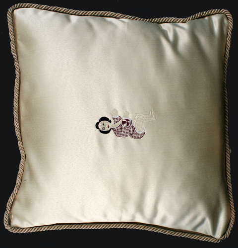 SALLY LELONG  Love & Sex Pillows Embroidery and fabric.