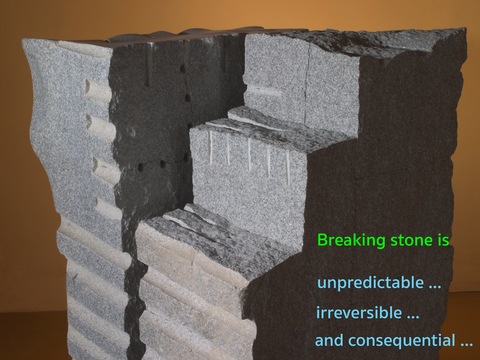 Vertical Break – Three Tons (partially disassembled) contingency granite