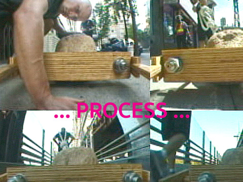 Polishing Granite (video capture, detail) contingency video
