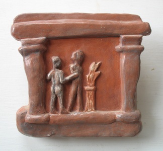 Sam Thurston Shadowboxes and Other Experimental Relief Ideas glazed clay