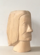 Sam Thurston Wood Sculpture - Figures and heads basswood