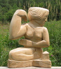 Sam Thurston Wood Sculpture - Figures and heads wood