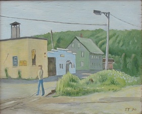 Sam Thurston Paintings of Newport, Vermont  oil on board