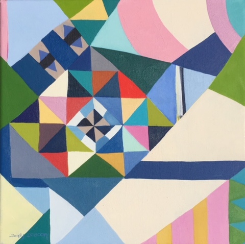 Sandy Deacon Paintings--Geometric Abstractions oil on canvas