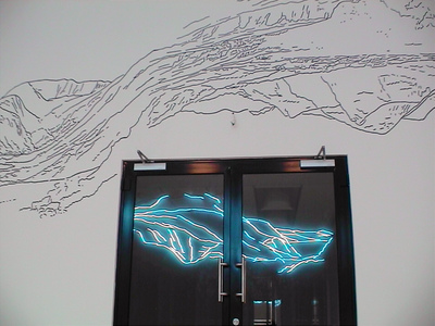 Sarah Iremonger Upside-down Mountains 2003 Wall painting