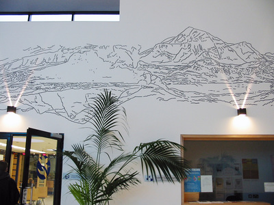 Sarah Iremonger Upside-down Mountains 2003 Wall painting