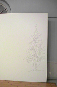 Sarah Iremonger Lumpy Art History 2001-03 Chalk on wall