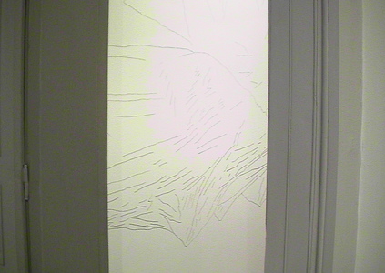 Sarah Iremonger Lumpy Art History 2001-03 Chalk on wall