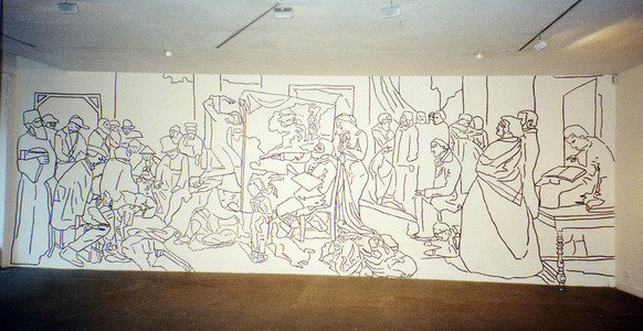 Sarah Iremonger Lumpy Art History 2001-03 Acrylic paint on wall