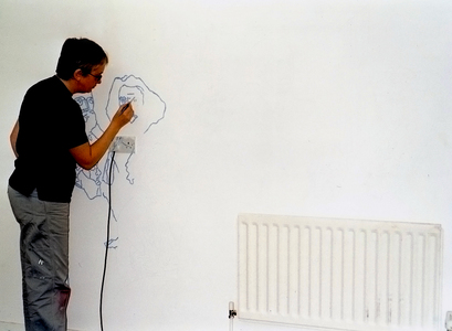 Sarah Iremonger Murals 2000-02 Acrylic paint on wall / performance