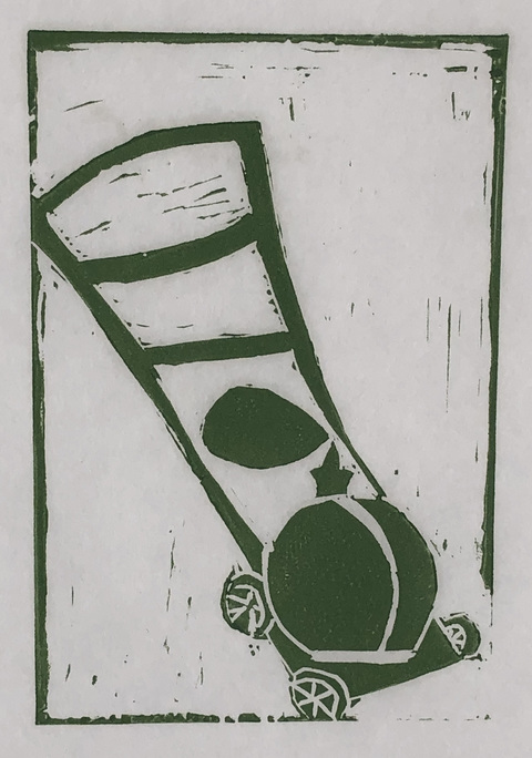 Grass Eau de Parfum Recent Works Linoleum print