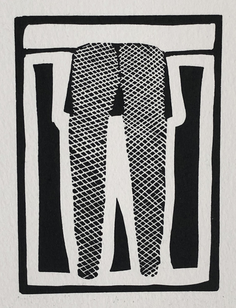 Tights Recent Works Linoleum print