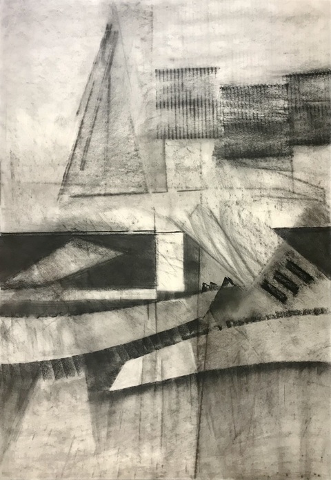 Sasja Lucas Mega Drawings 72 x 50 charcoal, graphite on paper