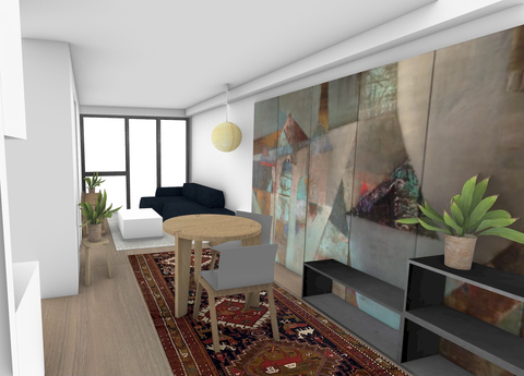 Sasja Lucas Murals/Installations oil on 6 panels 