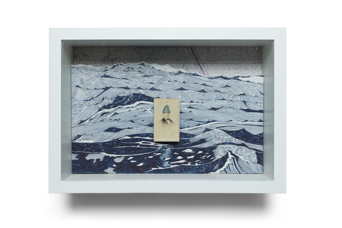 SCOTT KELLEY  OR, THE WHALE Ink and gouache on paper, mounted to wood