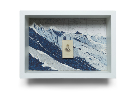 SCOTT KELLEY  OR, THE WHALE Ink and gouache on paper, mounted to wood