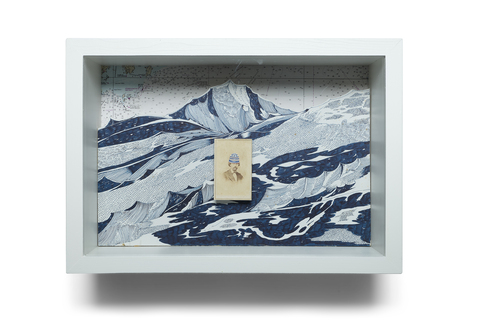 SCOTT KELLEY  OR, THE WHALE Ink and gouache on paper, mounted to wood